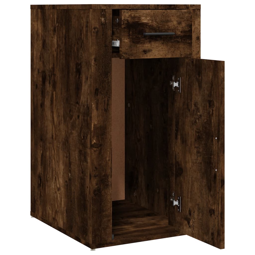 Armoire de bureau Chêne fumé 40x49x75 cm Bois d'ingénierie - XIOS