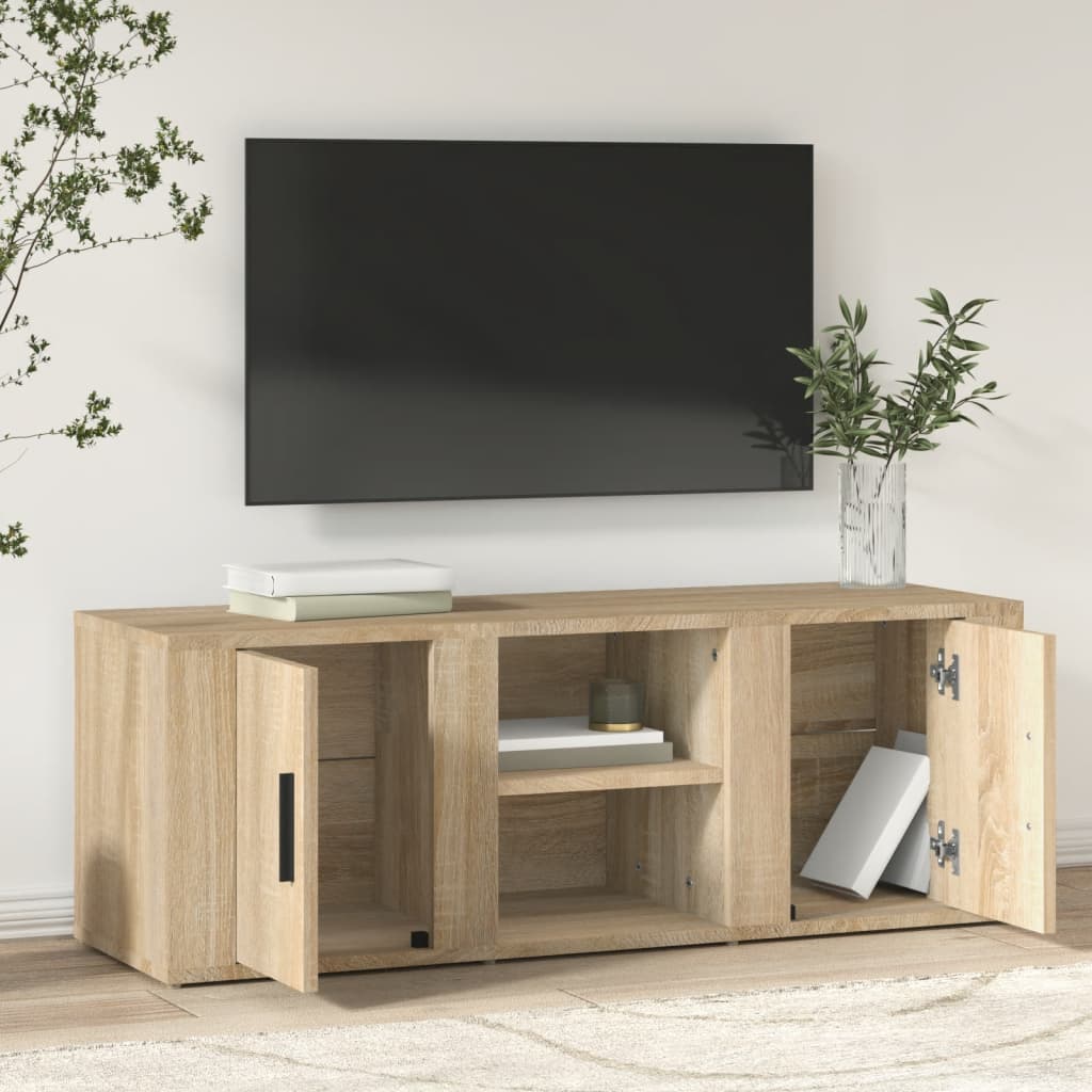 Meuble TV Chêne sonoma 100x31,5x35 cm Bois d'ingénierie - XIOS
