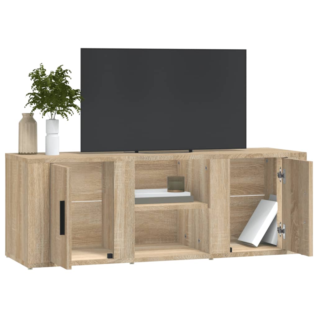 Meuble TV Chêne sonoma 100x31,5x35 cm Bois d'ingénierie - XIOS