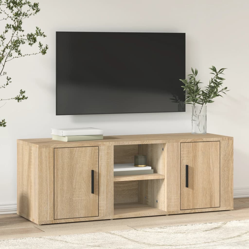 Meuble TV Chêne sonoma 100x31,5x35 cm Bois d'ingénierie - XIOS