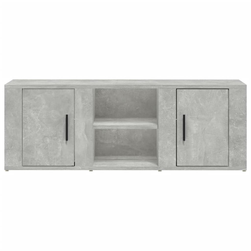 Meuble TV Gris béton 100x31,5x35 cm Bois d'ingénierie - XIOS