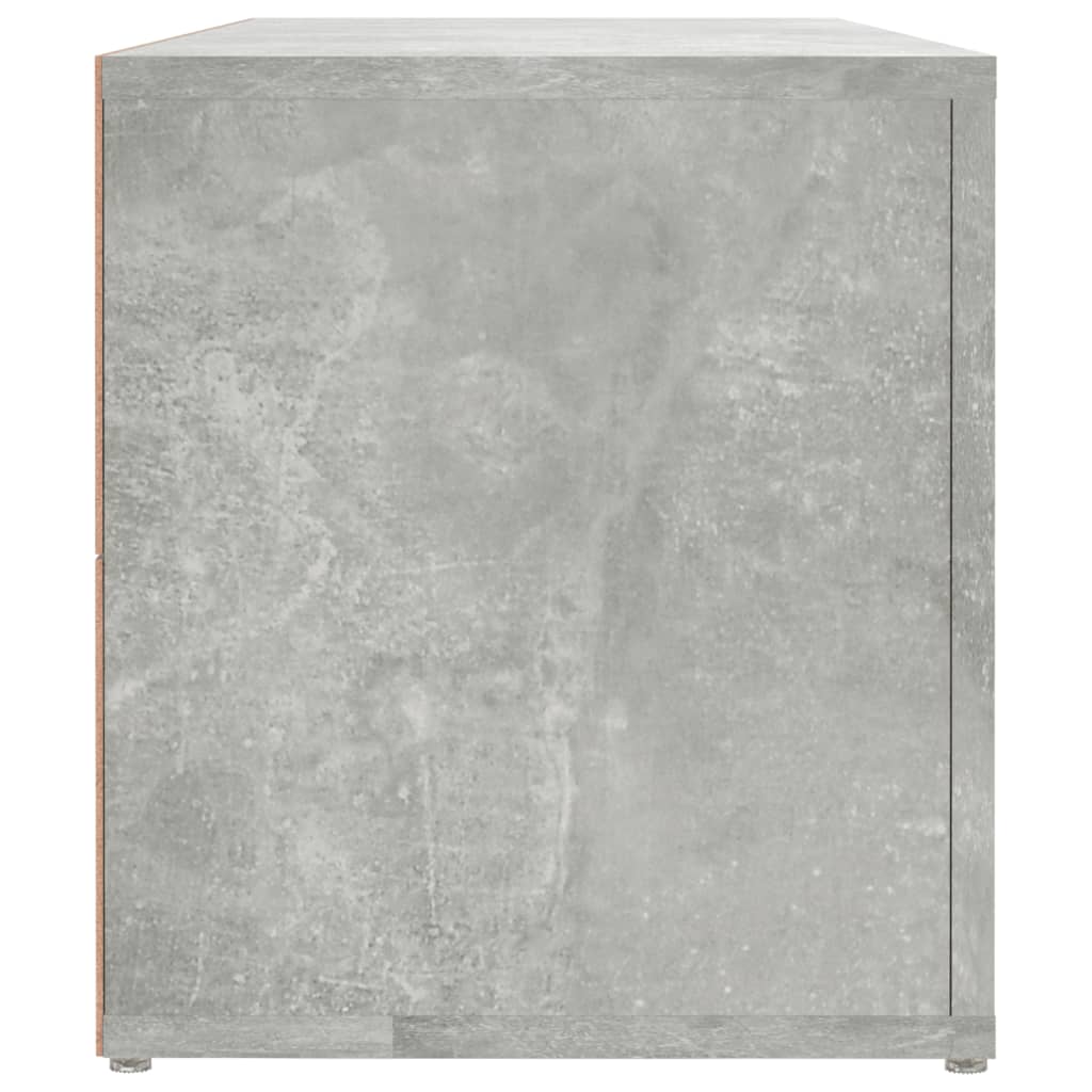 Meuble TV Gris béton 100x31,5x35 cm Bois d'ingénierie - XIOS