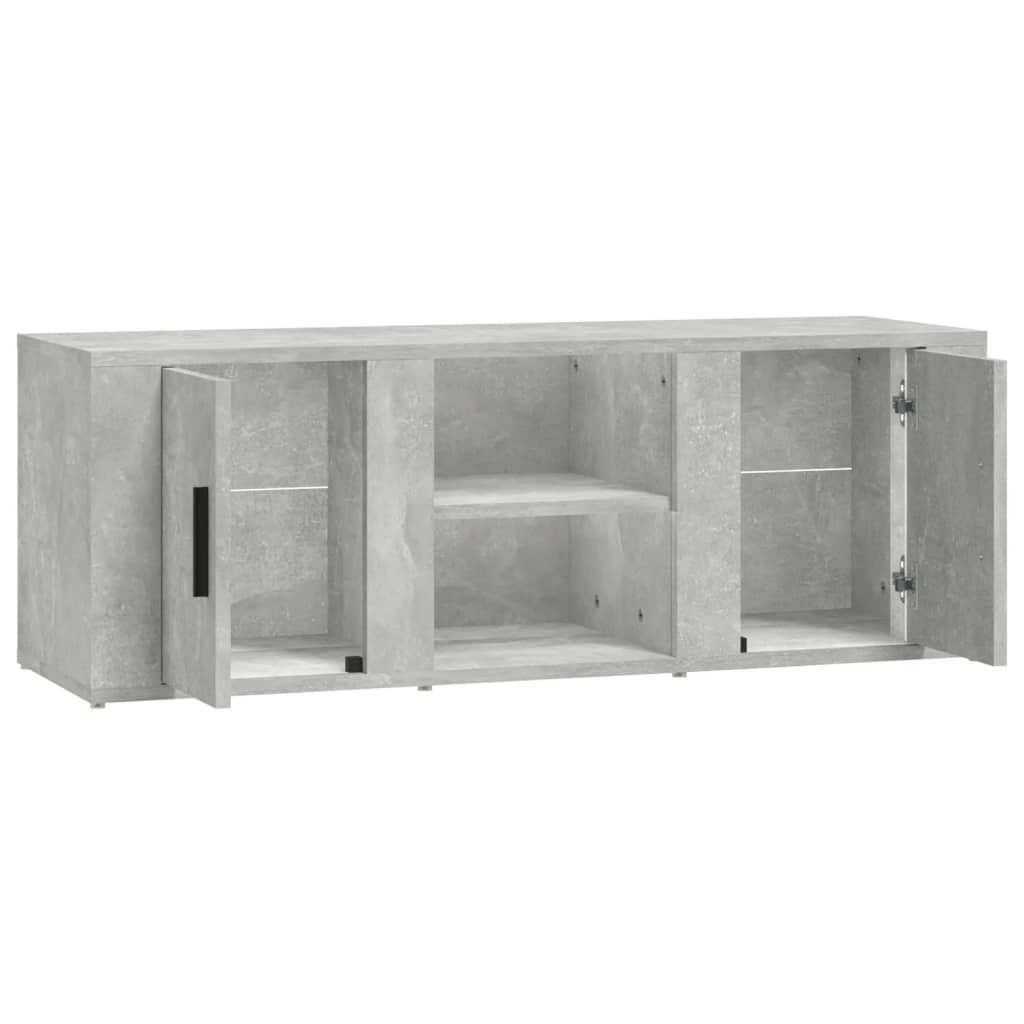 Meuble TV Gris béton 100x31,5x35 cm Bois d'ingénierie - XIOS