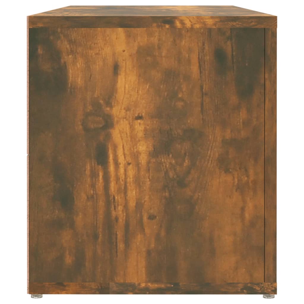 Meuble TV Chêne fumé 100x31,5x35 cm Bois d'ingénierie - XIOS
