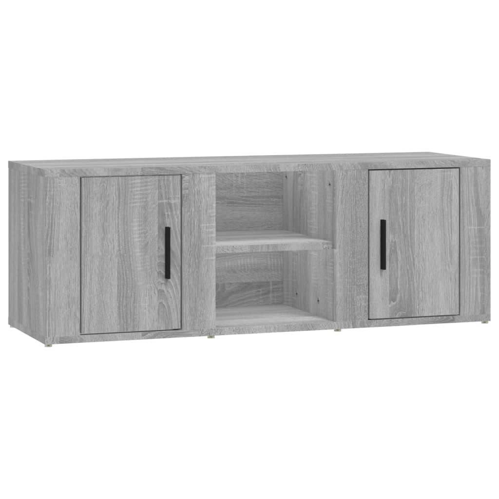 Meuble TV Sonoma gris 100x31,5x35 cm Bois d'ingénierie - XIOS