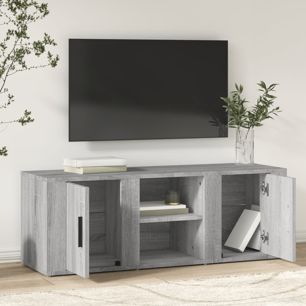 Meuble TV Sonoma gris 100x31,5x35 cm Bois d'ingénierie - XIOS