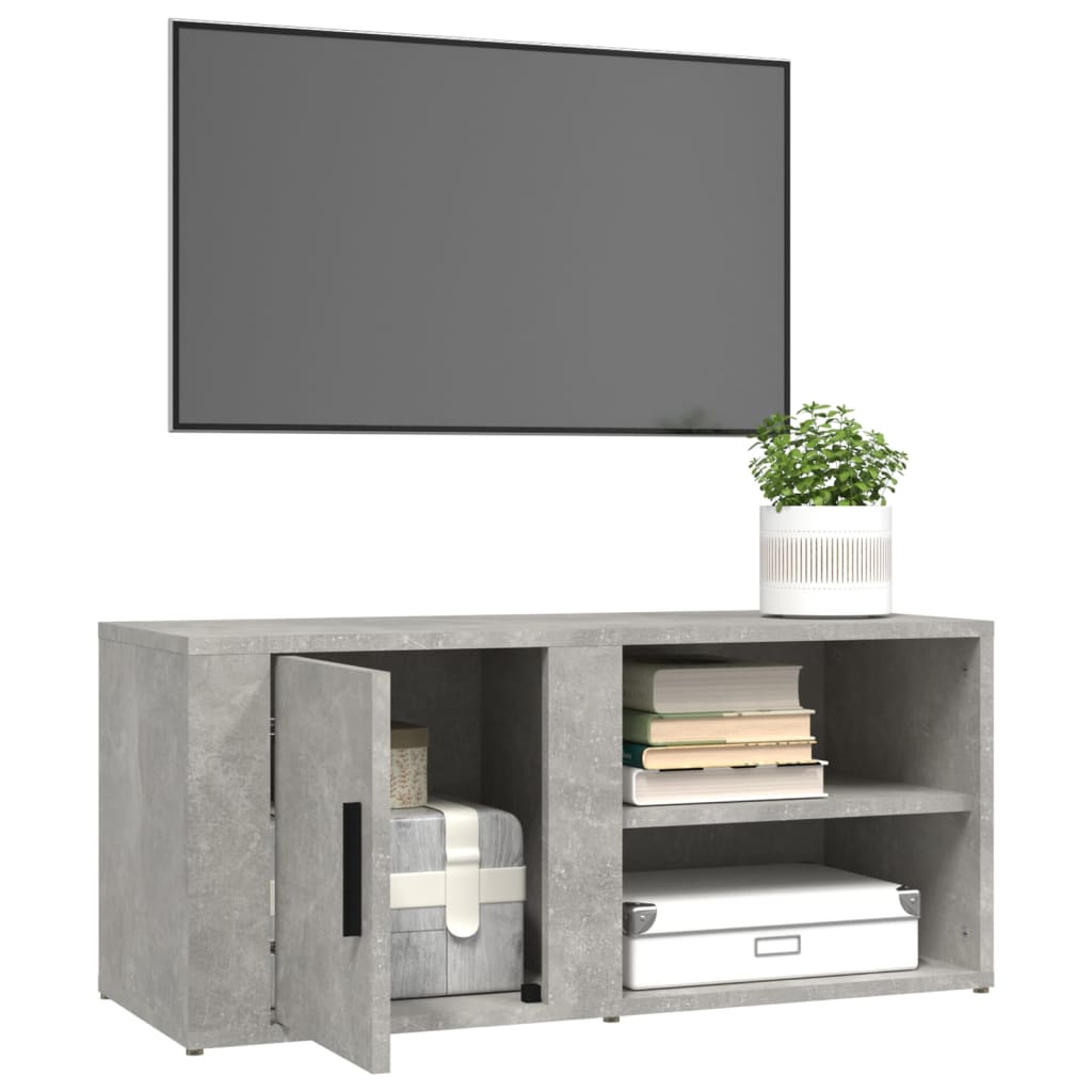 Meubles TV 2 pcs Gris béton 80x31,5x36 cm Bois d'ingénierie - XIOS