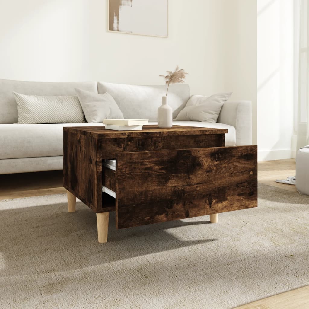 Table d'appoint Chêne fumé 50x46x35 cm Bois d'ingénierie - XIOS