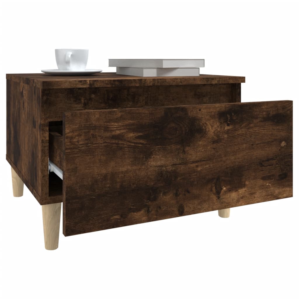 Table d'appoint Chêne fumé 50x46x35 cm Bois d'ingénierie - XIOS