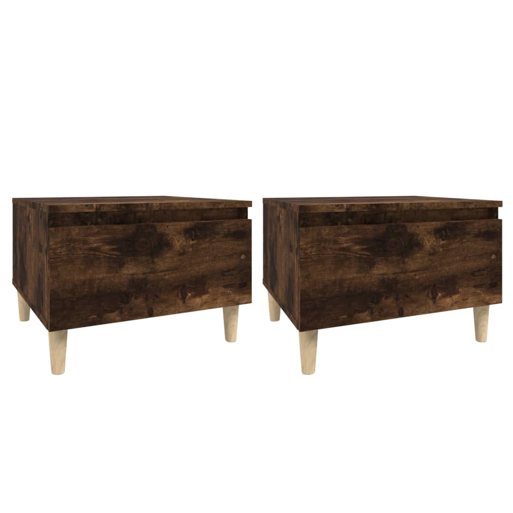 Tables d'appoint 2 pcs Chêne fumé 50x46x35 cm Bois ingénierie - XIOS