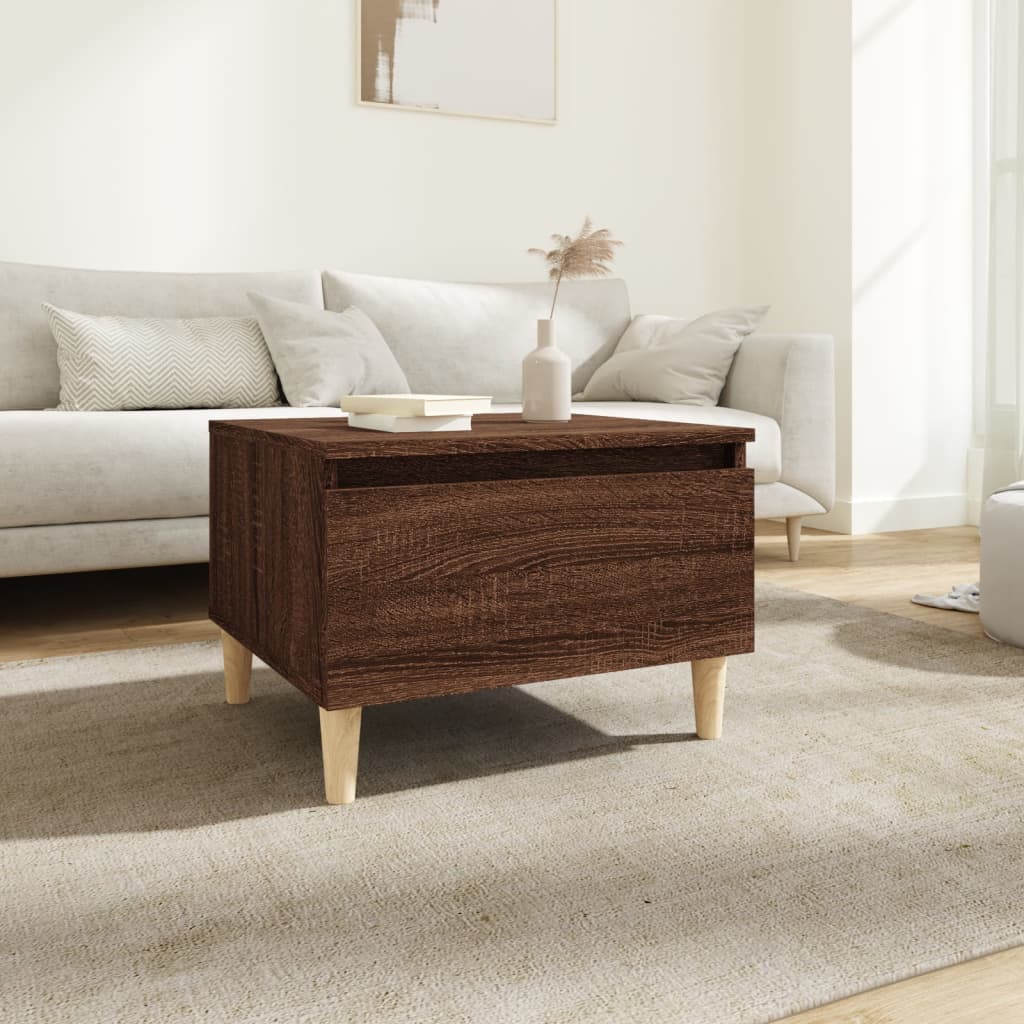 Table d'appoint Chêne marron 50x46x35 cm Bois d'ingénierie - XIOS