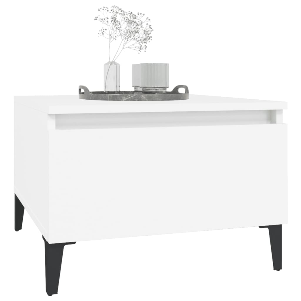 Tables d'appoint 2 pcs Blanc 50x46x35 cm Bois d'ingénierie - XIOS