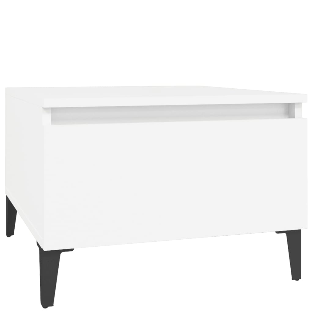 Tables d'appoint 2 pcs Blanc 50x46x35 cm Bois d'ingénierie - XIOS
