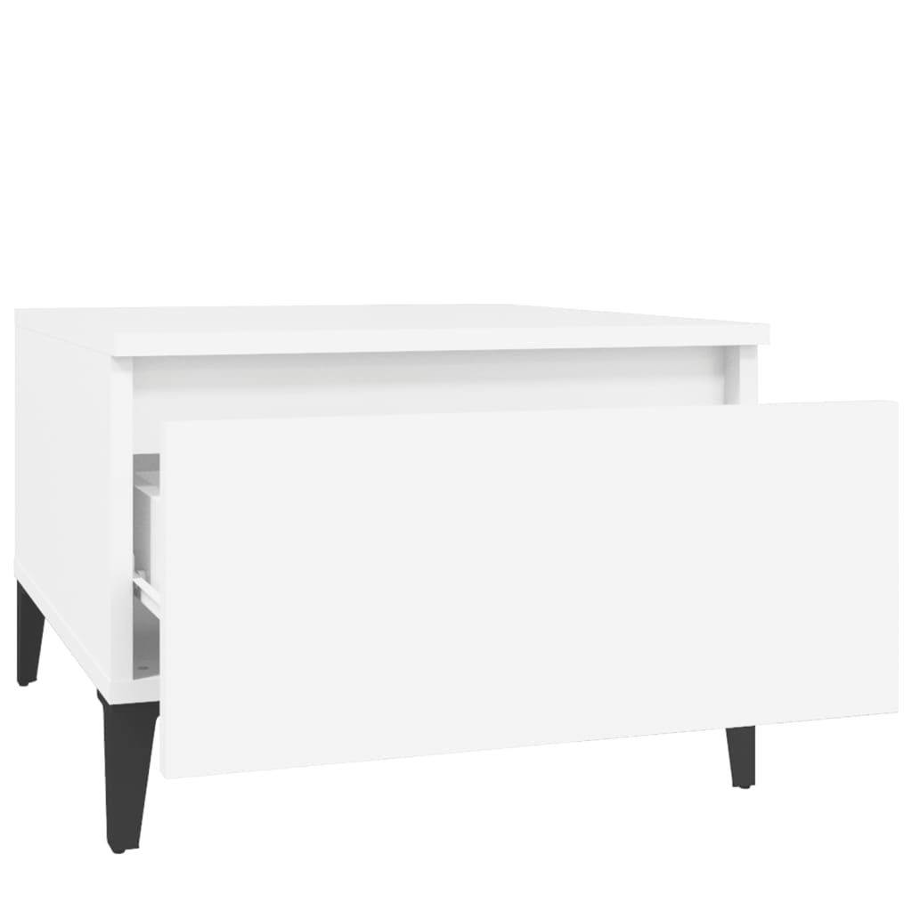 Tables d'appoint 2 pcs Blanc 50x46x35 cm Bois d'ingénierie - XIOS