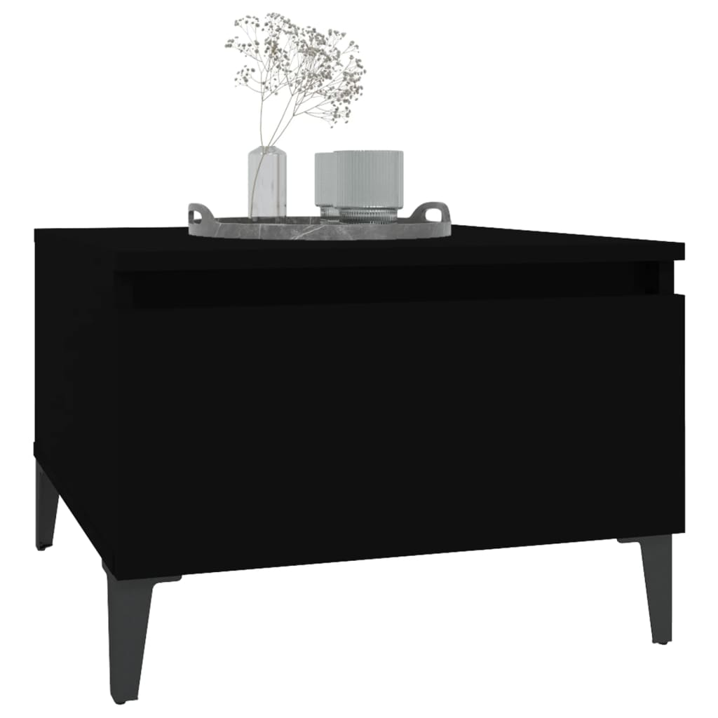 Tables d'appoint 2 pcs Noir 50x46x35 cm Bois d'ingénierie - XIOS