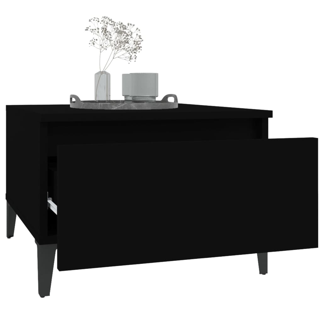 Tables d'appoint 2 pcs Noir 50x46x35 cm Bois d'ingénierie - XIOS
