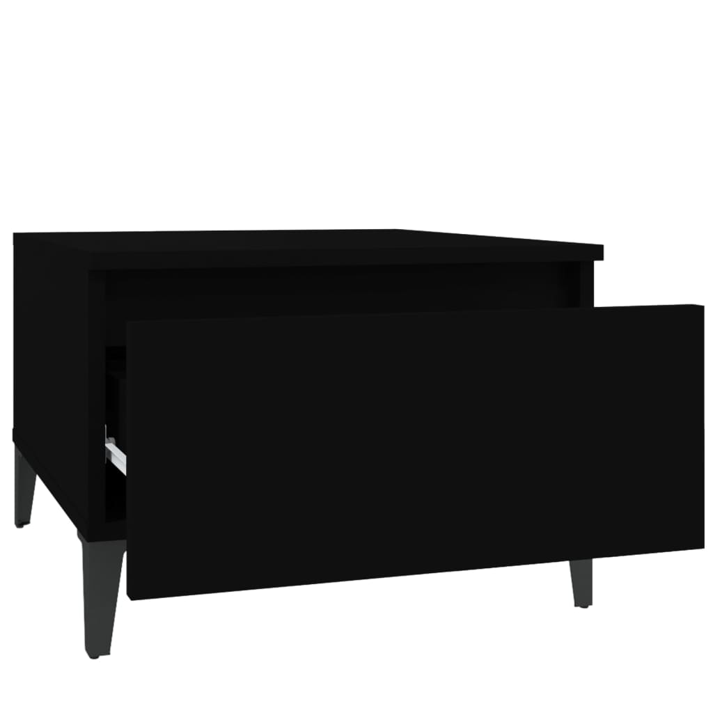 Tables d'appoint 2 pcs Noir 50x46x35 cm Bois d'ingénierie - XIOS