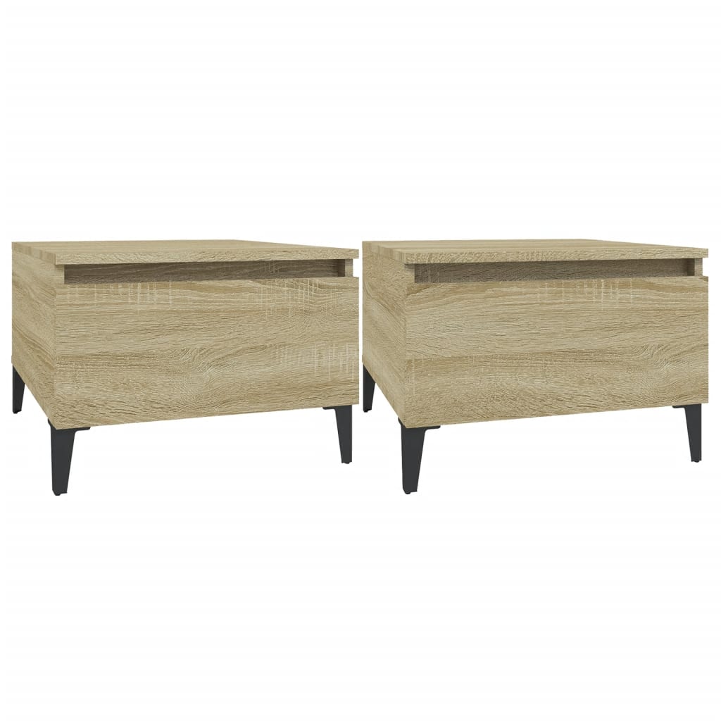 Tables d'appoint 2 pcs Chêne sonoma 50x46x35 cm Bois ingénierie - XIOS