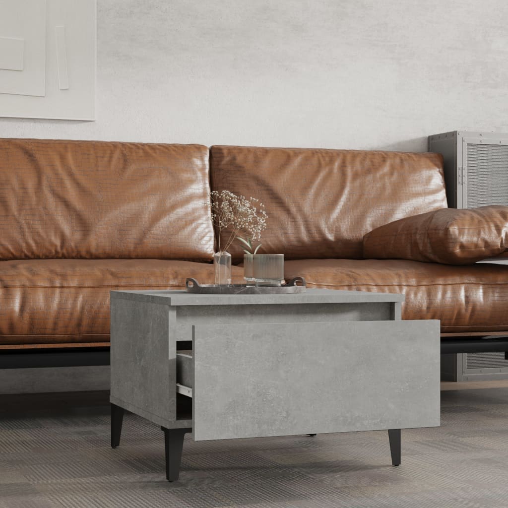 Table d'appoint Gris béton 50x46x35 cm Bois d'ingénierie - XIOS
