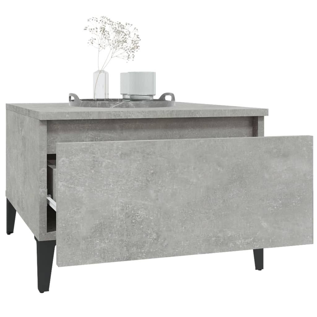 Table d'appoint Gris béton 50x46x35 cm Bois d'ingénierie - XIOS