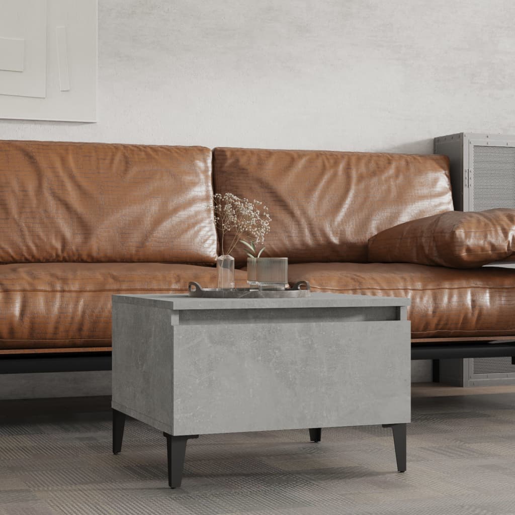 Table d'appoint Gris béton 50x46x35 cm Bois d'ingénierie - XIOS