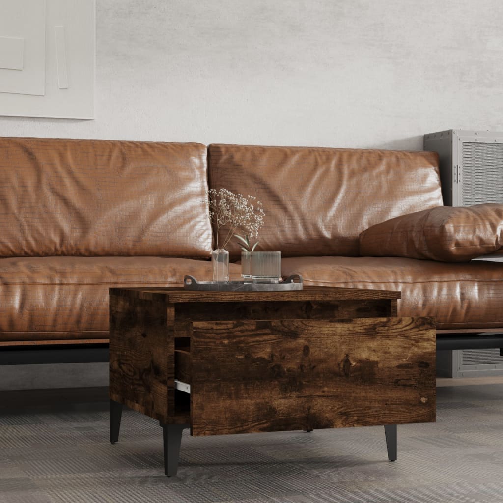 Table d'appoint Chêne fumé 50x46x35 cm Bois d'ingénierie - XIOS