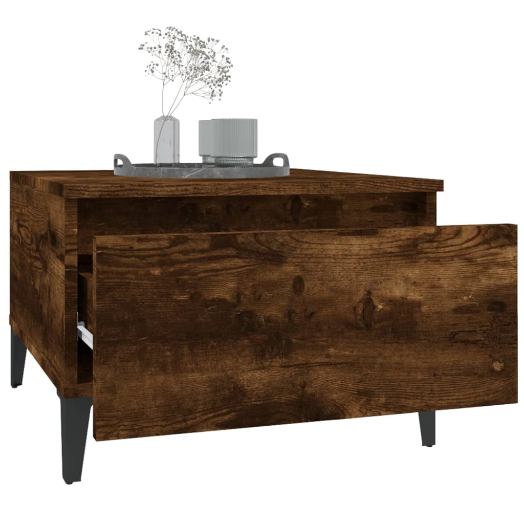 Table d'appoint Chêne fumé 50x46x35 cm Bois d'ingénierie - XIOS