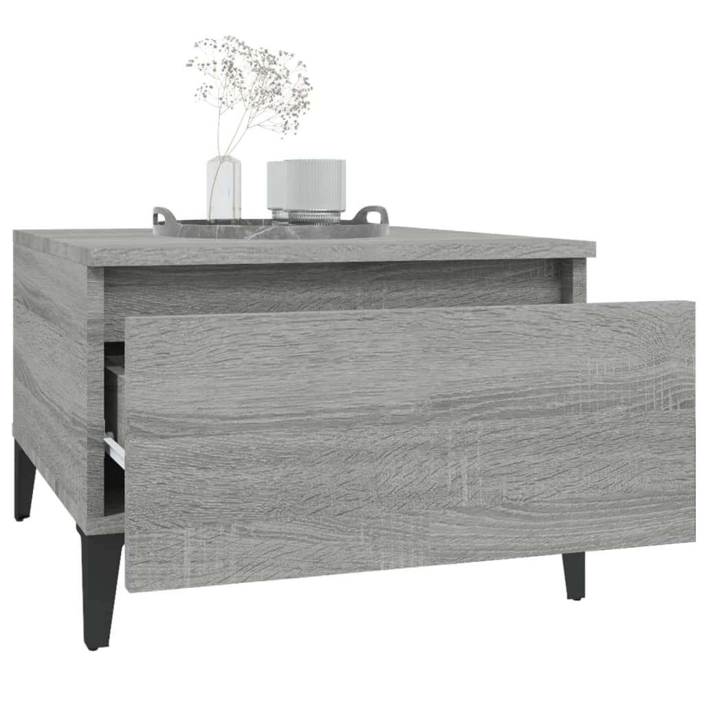 Table d'appoint Sonoma gris 50x46x35 cm Bois d'ingénierie - XIOS
