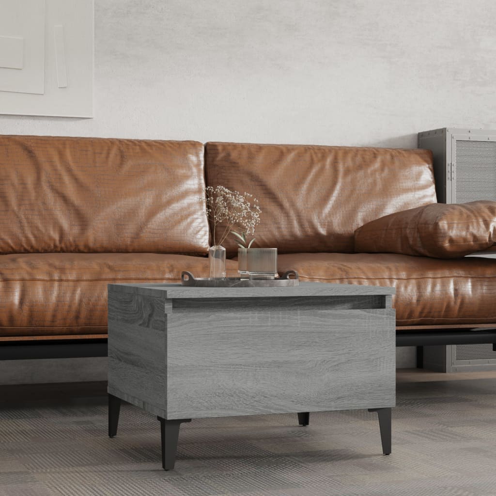 Table d'appoint Sonoma gris 50x46x35 cm Bois d'ingénierie - XIOS