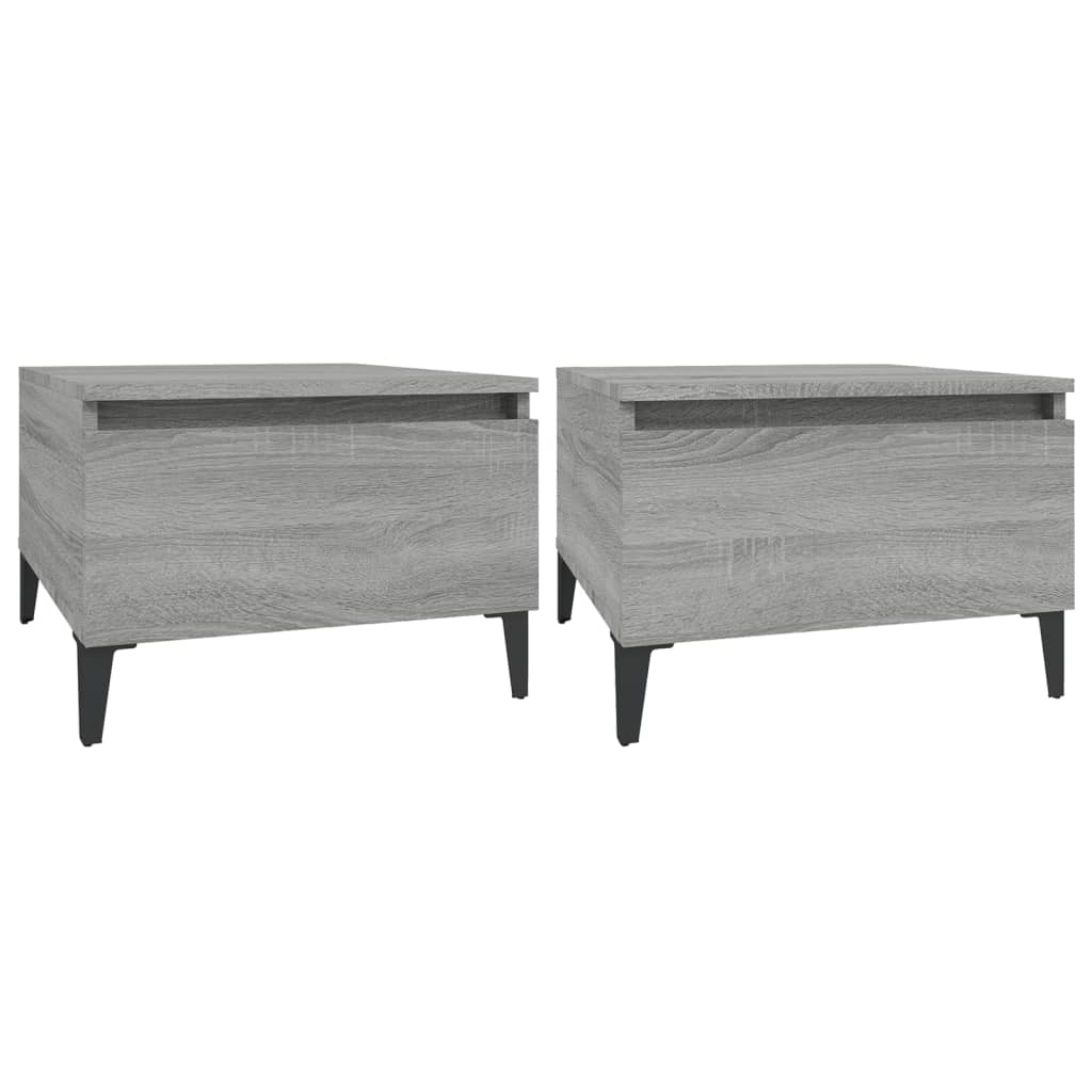 Tables d'appoint 2 pcs Sonoma gris 50x46x35 cm Bois ingénierie - XIOS