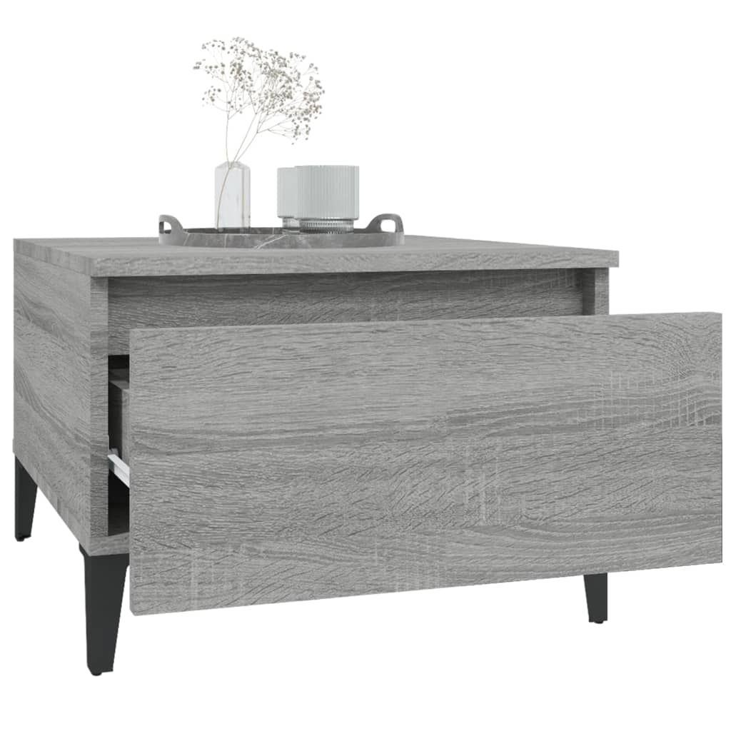 Tables d'appoint 2 pcs Sonoma gris 50x46x35 cm Bois ingénierie - XIOS