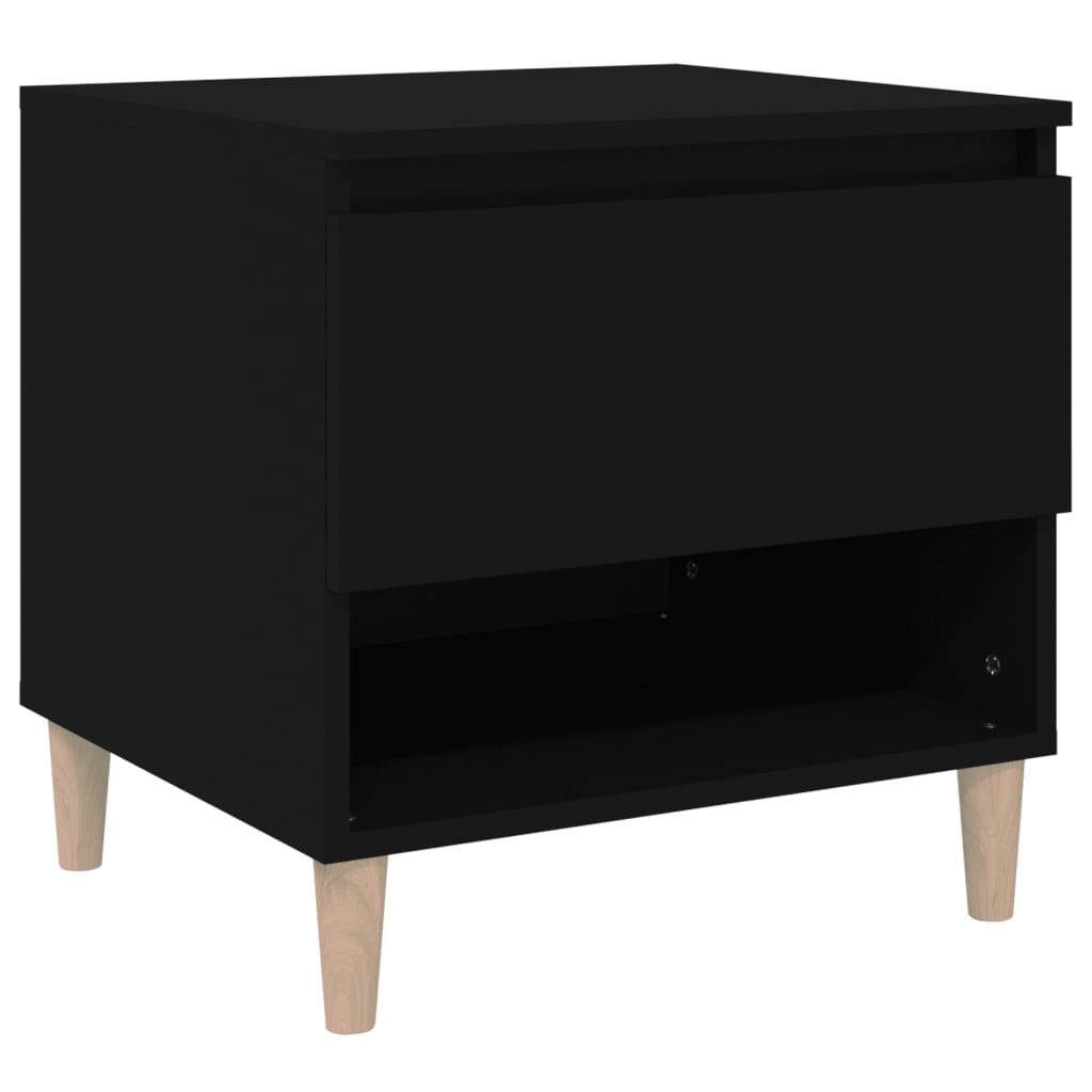 Table de chevet Noir 50x46x50 cm Bois d’ingénierie - XIOS