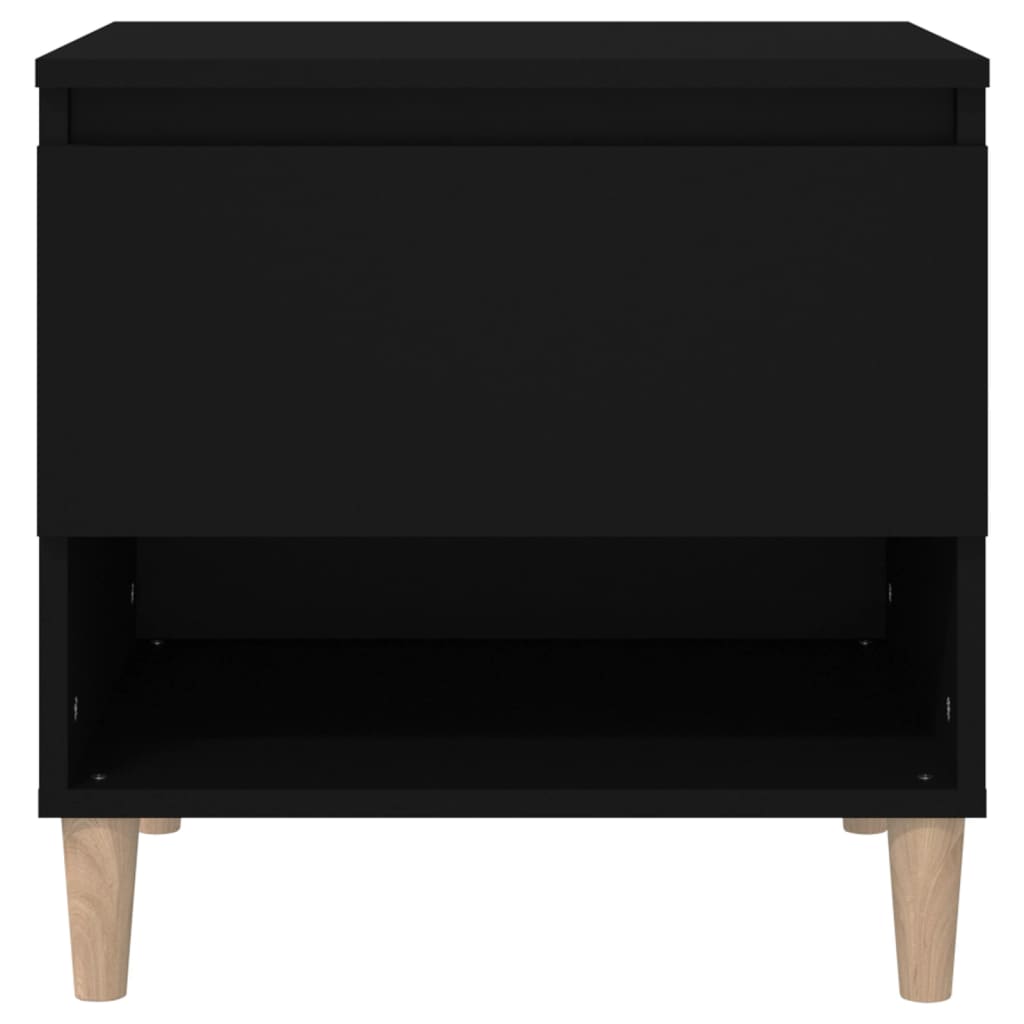 Table de chevet Noir 50x46x50 cm Bois d’ingénierie - XIOS