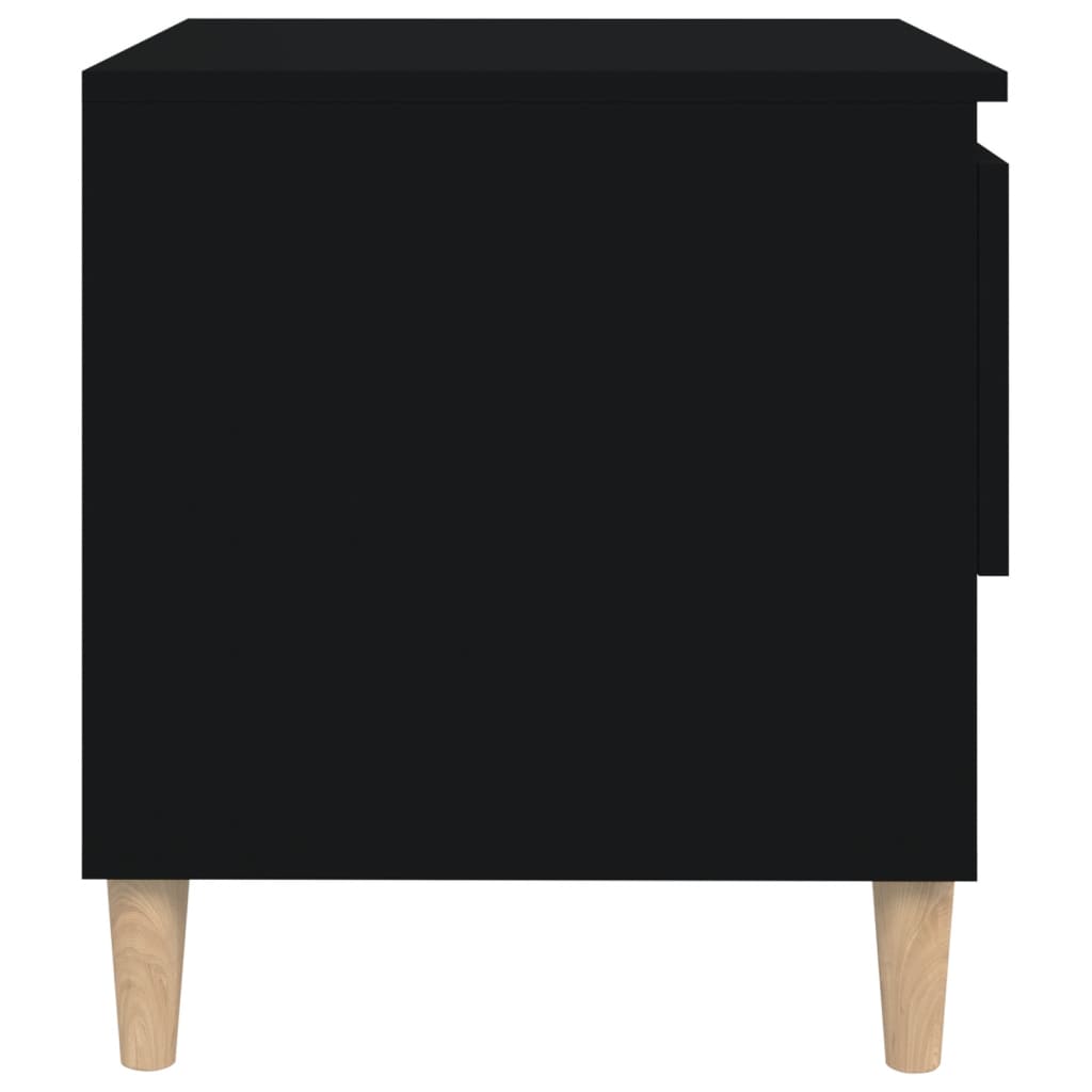 Table de chevet Noir 50x46x50 cm Bois d’ingénierie - XIOS