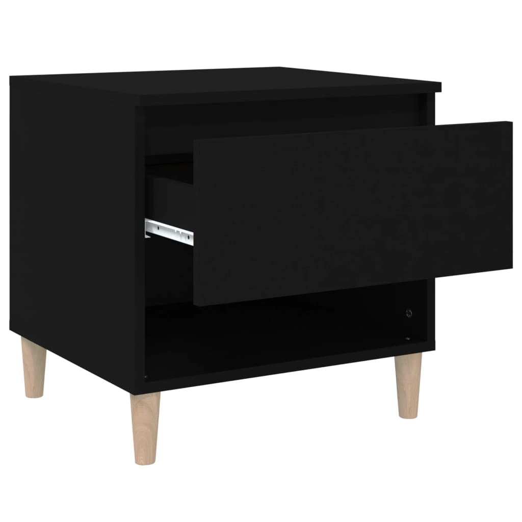 Table de chevet Noir 50x46x50 cm Bois d’ingénierie - XIOS