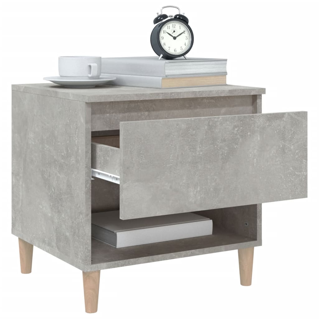 Tables de chevet 2 pcs Gris béton 50x46x50 cm Bois d’ingénierie - XIOS