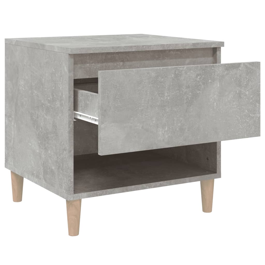 Tables de chevet 2 pcs Gris béton 50x46x50 cm Bois d’ingénierie - XIOS