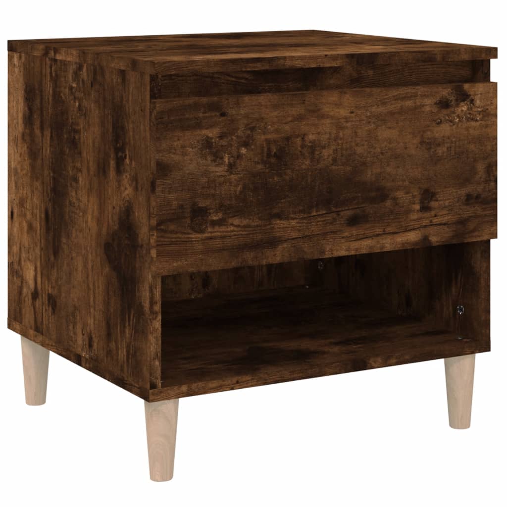 Table de chevet Chêne fumé 50x46x50 cm Bois d'ingénierie - XIOS