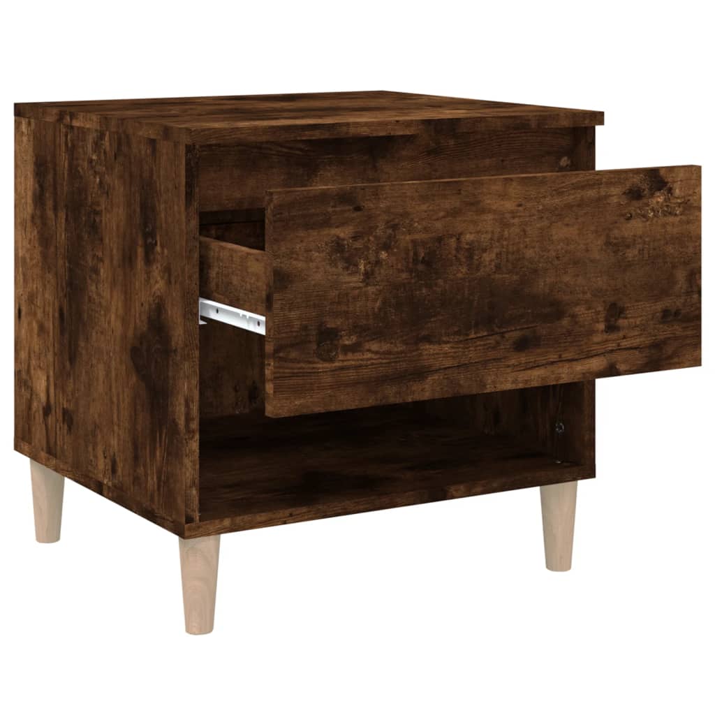 Table de chevet Chêne fumé 50x46x50 cm Bois d'ingénierie - XIOS