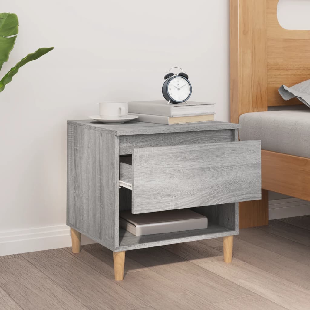 Table de chevet Sonoma gris 50x46x50 cm Bois d'ingénierie - XIOS