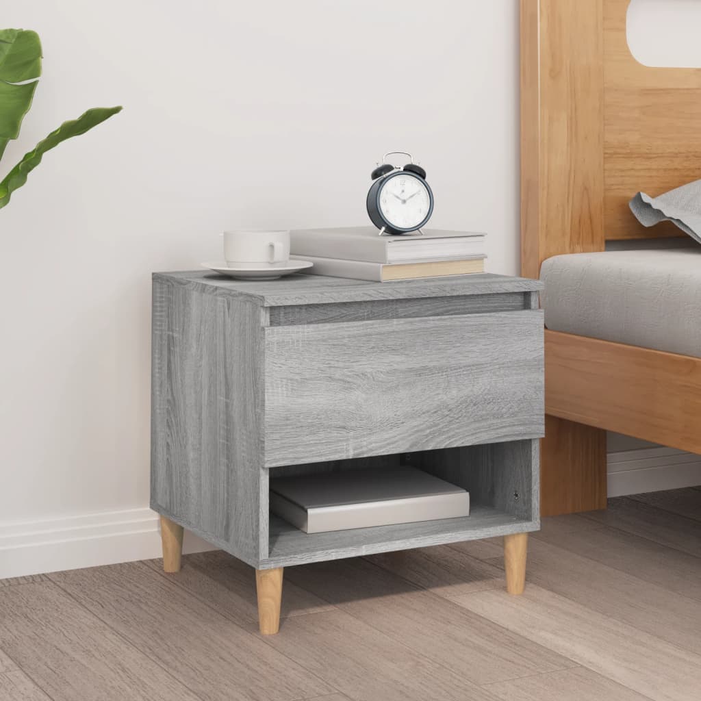 Table de chevet Sonoma gris 50x46x50 cm Bois d'ingénierie - XIOS