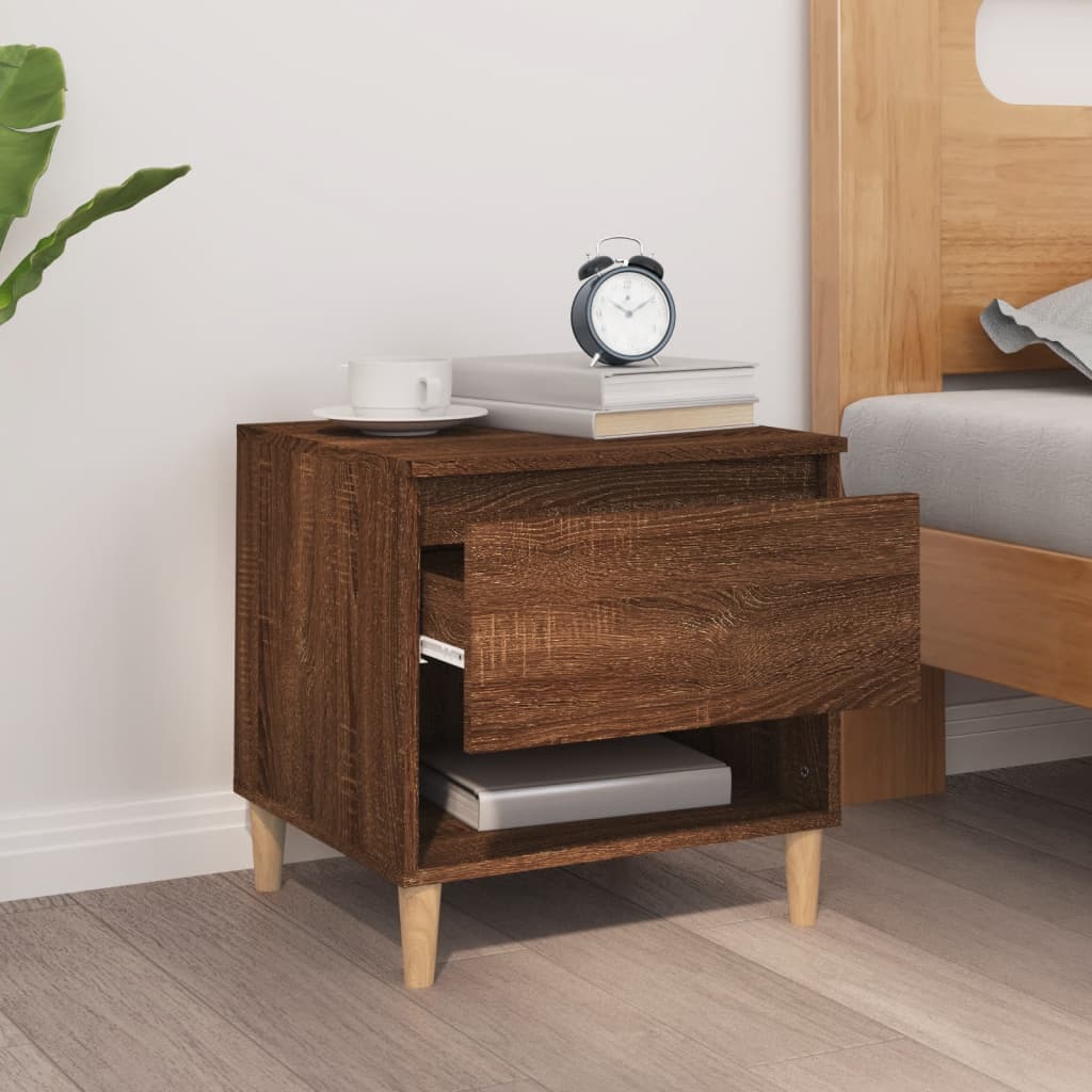 Table de chevet Chêne brun 50x46x50 cm Bois d'ingénierie - XIOS