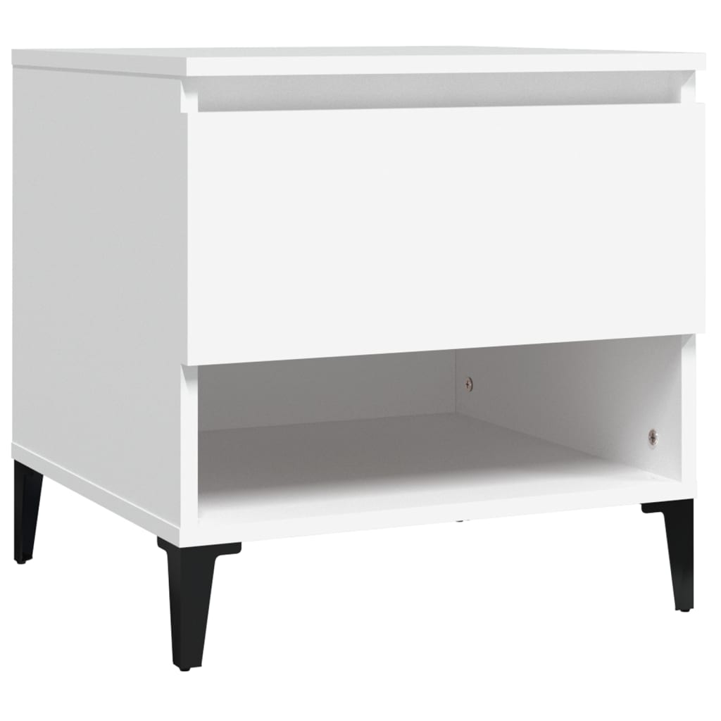 Table d'appoint Blanc 50x46x50 cm Bois d’ingénierie - XIOS
