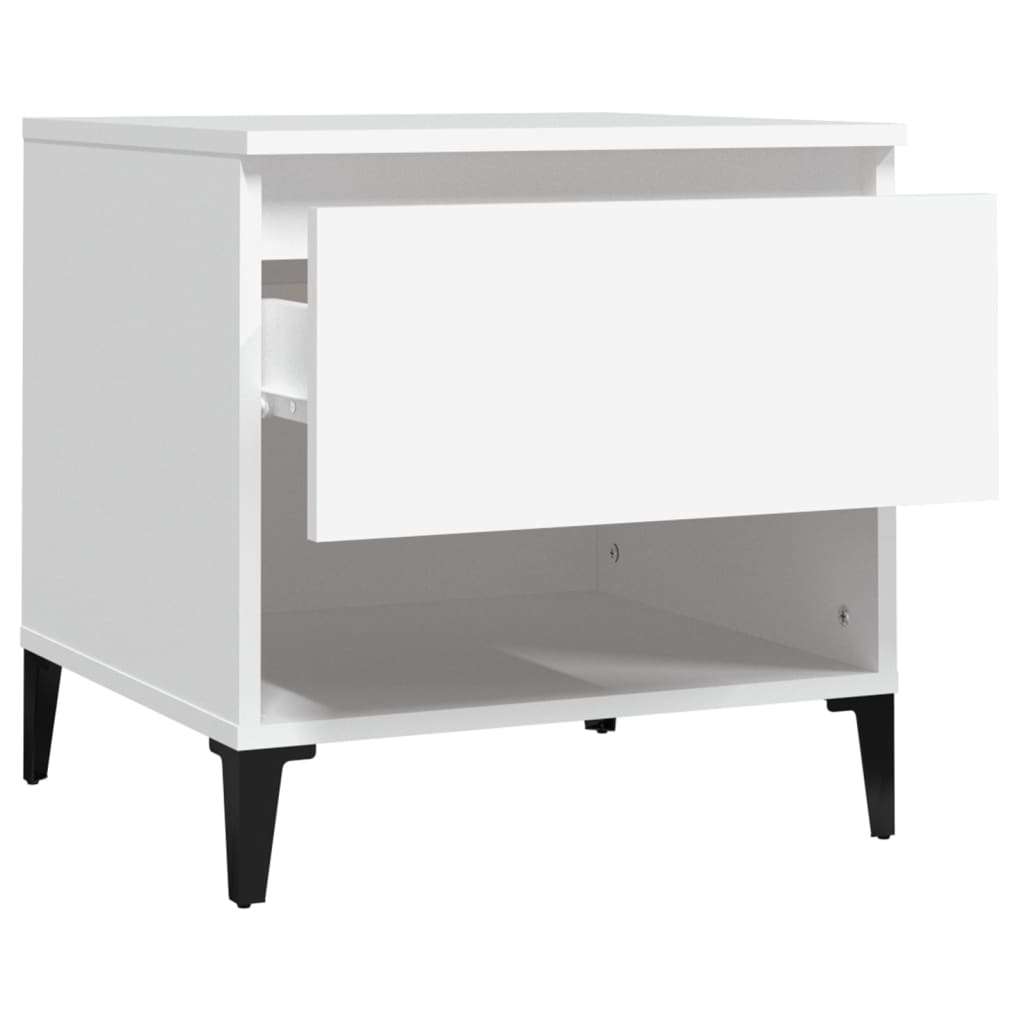 Table d'appoint Blanc 50x46x50 cm Bois d’ingénierie - XIOS
