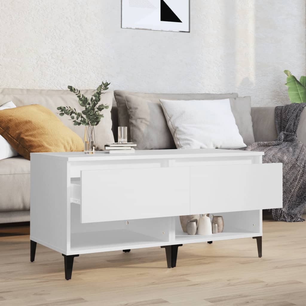 Tables d'appoint 2 pcs Blanc 50x46x50 cm Bois d’ingénierie - XIOS