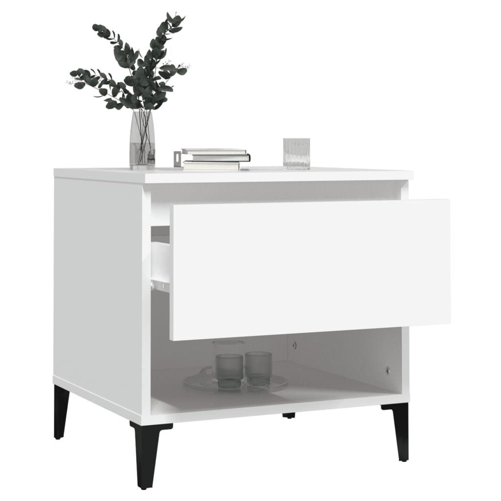 Tables d'appoint 2 pcs Blanc 50x46x50 cm Bois d’ingénierie - XIOS