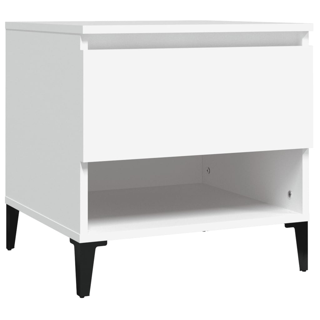 Tables d'appoint 2 pcs Blanc 50x46x50 cm Bois d’ingénierie - XIOS