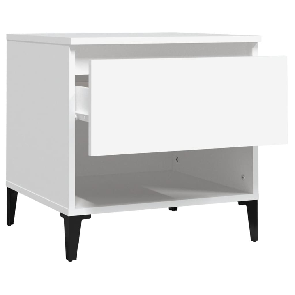 Tables d'appoint 2 pcs Blanc 50x46x50 cm Bois d’ingénierie - XIOS