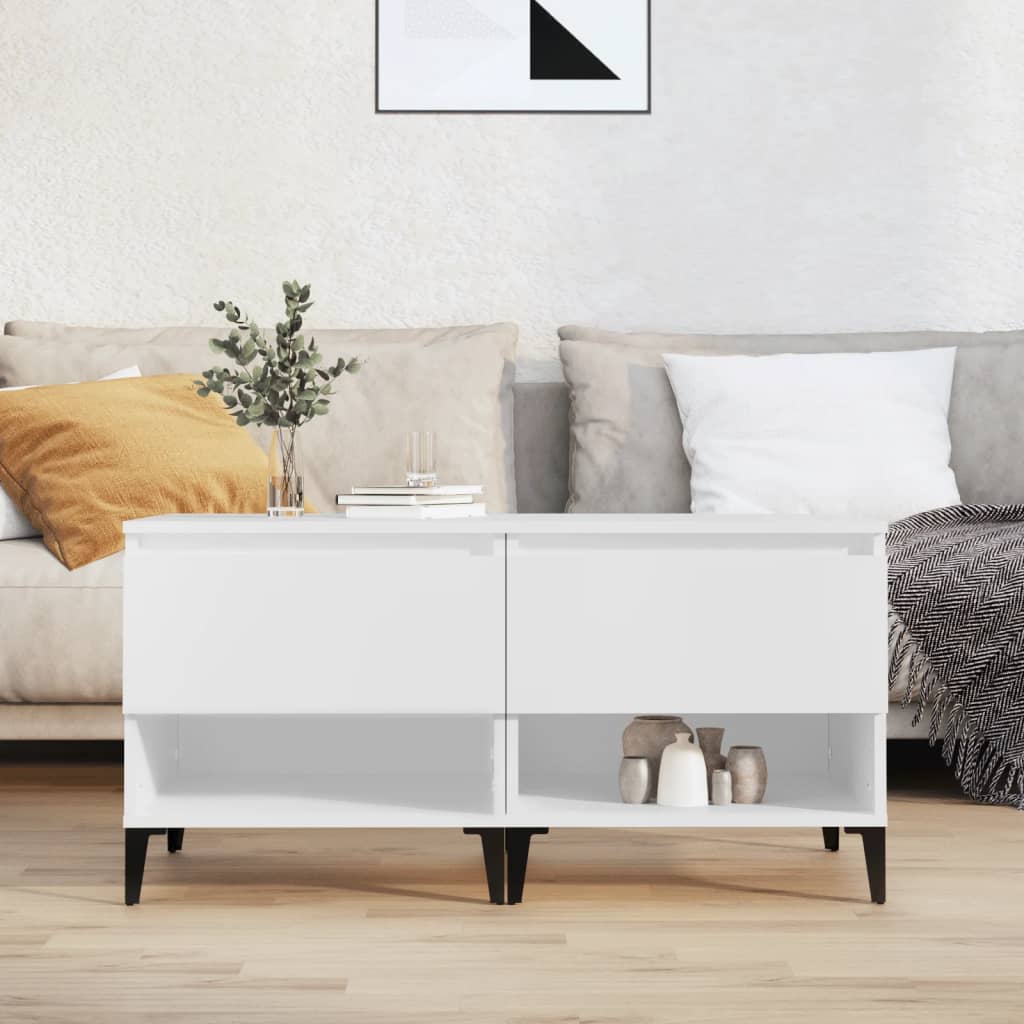 Tables d'appoint 2 pcs Blanc 50x46x50 cm Bois d’ingénierie - XIOS