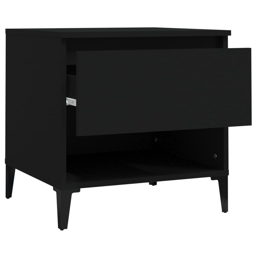 Table d'appoint Noir 50x46x50 cm Bois d’ingénierie - XIOS